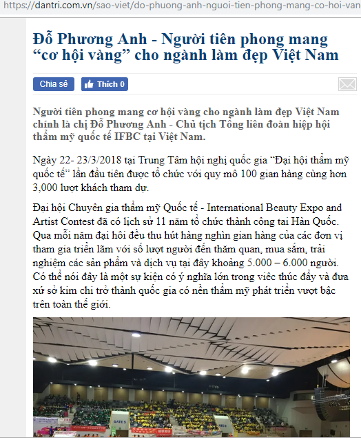 Báo Dân trí viết về CEO Đỗ Phương Anh